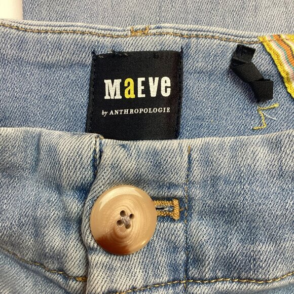 Anthropologie The Colette Denim Cropped Wide-Leg Jeans by Maeve Size 26 - Picture 11 of 14